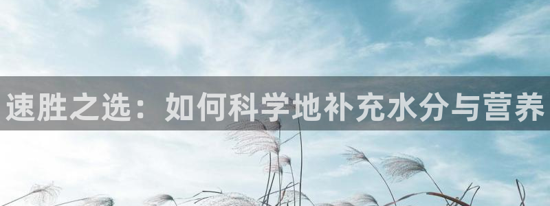 MK体育官方正版app集团：速胜之选：如何科学地补充水分与营